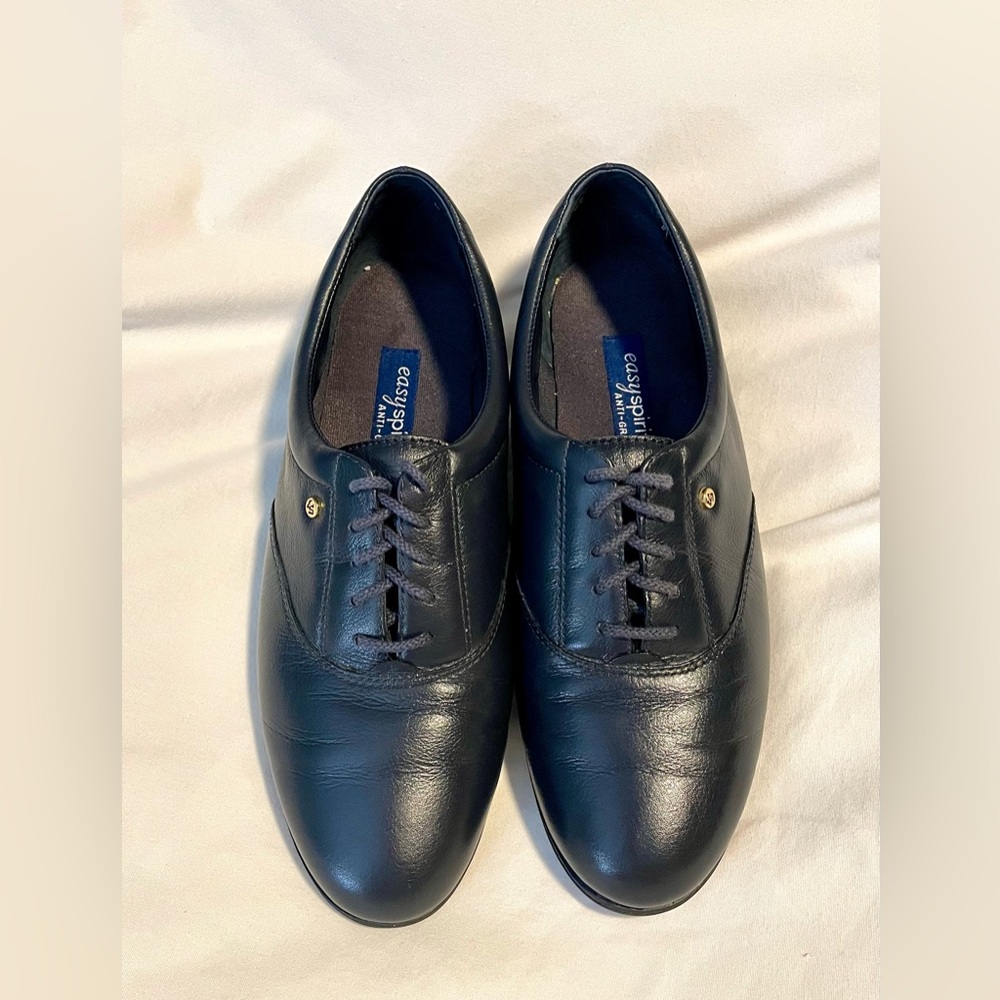 EASY SPIRIT IQMotion Anti~Gravity -  Wmn Sz 8 B - Navy Leather - Lace Up Sneaker
